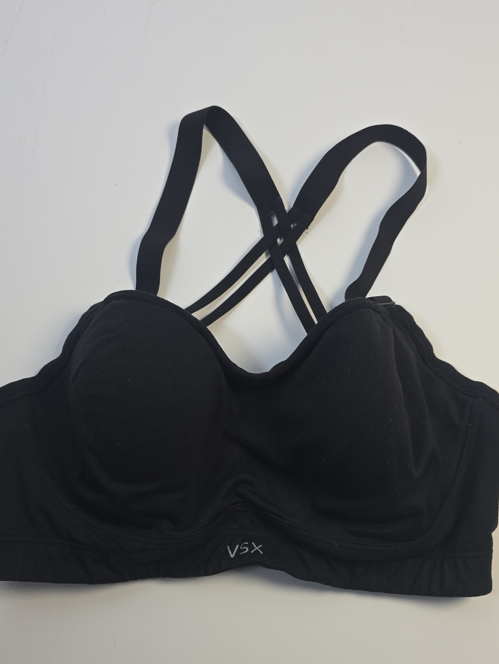 Victoria's Secret Black VSX Strappy Support Sports Bra